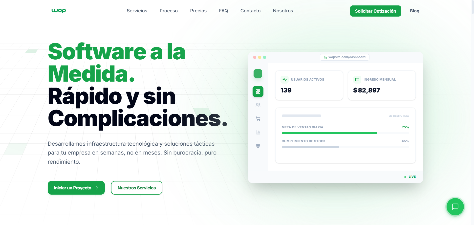 Wopsite Landing Renovada screenshot 1