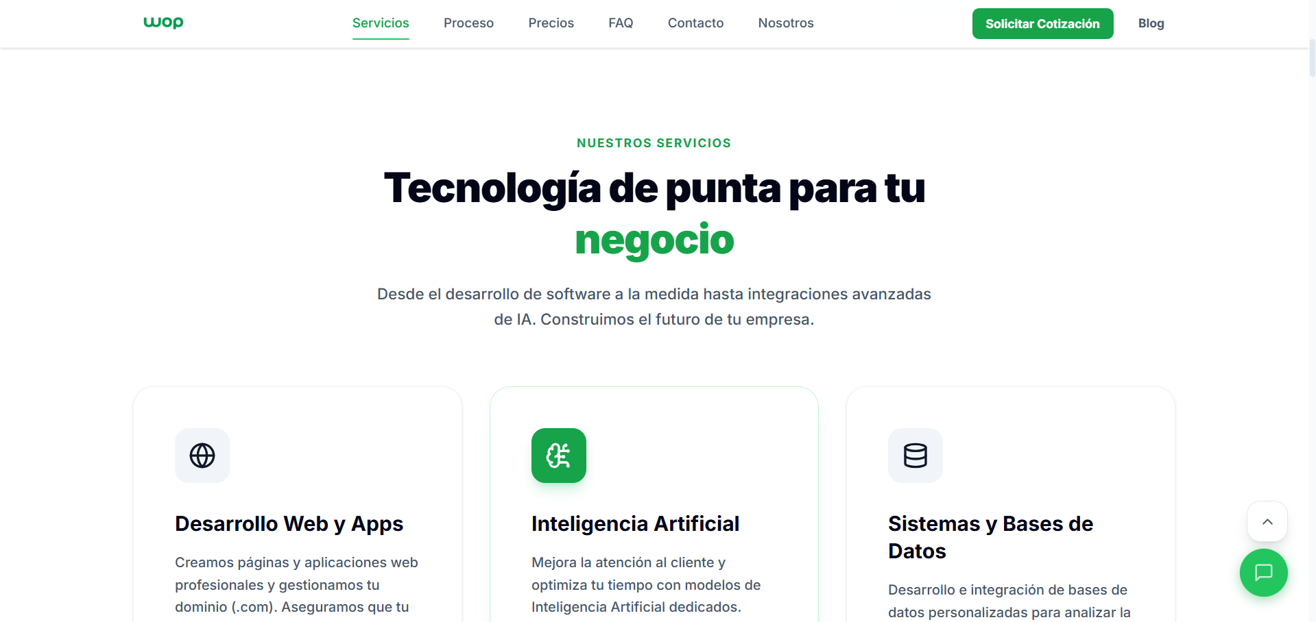 Wopsite Landing Renovada screenshot 2